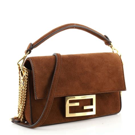 pochette uomo pelle fendi|fendi suede baguette bag.